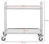 Royal Catering Servierwagen 2 Borde Edelstahl Teewagen Küchenwagen Gastro 4 Räder bis 160 KG Bild 5