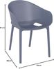 CLP Bistrostuhl Sky Pro 4er Set – Moderner Gartenstuhl aus Kunststoff, stapelbar,dunkelgrau Bild 3