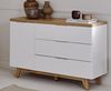 Jahnke Sideboard, Engineered Wood, Kerneiche/Weiss, One Size Bild 2