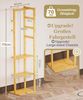 Yorbay Kleiderständer Garderobenständer aus Bambus Garderobe mit Kleiderstange, 3 Ablagen,2 Haken für Kleidung, Hüte, Taschen, Flur Bild 2