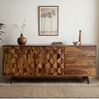 Sideboard Sheesham Massivholz 175cm Loft Industrial Design Metallgestell Stauraum Bild 2