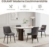 COLAMY Samt Esszimmerstühle 4er Set – Gepolsterte Stühle für Esszimmer & Küche mit Metallbeinen, Dickem Sitzpolster & Rutschfesten Füßen, Grau Bild 4