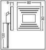 TRANGO LED Einbauleuchte, 5er Set SL-053 LED Design Wandleuchte *SOFIE* Transparent Eckig - Wand- & Treppenleuchte IP44 für Innen und Außen inkl. 1x je 1 Watt LED Modul - warmweiß 3000K beliebig erweiterbar – direkt 230 Volt, Treppenbeleuchtung, Stufen... Bild 4