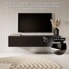 Selsey Veldio - TV Lowboard Weiß, mit gefräster Front, 175 cm breit Bild 5