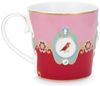 PiP Studio Becher Love Birds Medallion Red-Pink Henkelbecher Large 0,25l Set2, Porzellan Bild 4