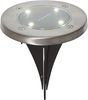 LED-Solar-Wegleuchten - 3er Set - Edelstahl - warmweiße LEDs - D: 11,5cm - Dämmerungssensor - 5lm Bild 4