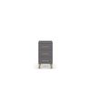 rauch Aditio Box, Nachttisch, 3 Schubladen, Massivholz-Fuß, mit Softclose-Funktion, Farbe Grau metallic, BxHxT 40x72x44cm Bild 5