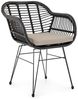 IDIMEX Gartenstuhl PARAMO (2 St), In & Outdoor Esszimmerstuhl 2er Set mit Metallgestell in Rattan Optik Bild 4