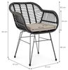IDIMEX Gartenstuhl PARAMO (2 St), In & Outdoor Esszimmerstuhl 2er Set mit Metallgestell in Rattan Optik Bild 3