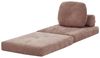 Beliani 'OLDEN' 1-Sitzer Bodensofa mit Schlaffunktion, Braun, Stoff Bild 5