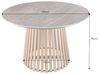 riess-ambiente Esstisch VALHALLA WOOD Ø115cm grau / braun · bis 6 Personen (Einzelartikel, 1-St), Keramik · rund · Indoor · Outdoor · Lamellen-Design · Japandi-Stil Bild 3