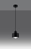 SOLLUX SL. 1132 Hängeleuchte AVAR 1XE27 60W Stahl schwarz L:12cm B:12cm H:120cm dimmbar Bild 3