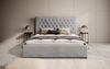 Designer Polsterbett Chester mit Stauraum 160x200 Hellgrau 48 Bild 3