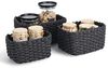Zeller Aufbewahrungskorb-Set, 3-tlg, Papiergeflecht,, schwarz, ca. 18 x 12 x 9, 21 x 15 x 11, 24 x 18 x 13 cm Bild 5