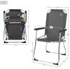 AKTIVE 52884 – Ultraleichter Camping-Klappstuhl | Hochstuhl 54 x 57 x 91 cm | Inklusive Anti-Roll-Stollen | Hohe Stabilität – Maximales Gewicht 110 kg | 600D Oxford-Gewebe – Größere Festigkeit und Bild 3