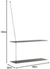 Woud Wandregal Stedge Schwarz 2er (80 cm) 140014 Bild 3