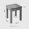 Krok Wood Hocker Tomas aus Massivholz 35 x 35 x 45 cm (Buche, 1x ohne Eingriff) Bild 3