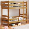 WNM Group 2in1 Etagenbett oder 2 Einzelbetten - Hochbett für Kinder Sophie - Stockbett mit Rausfallschutz und Lattenrost - Absturzsicherung Doppelstockbett - Jugendbett 80x180 cm - Erle Bild 2
