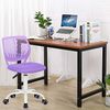 Verstellbarer Bürostuhl, Computerstuhl, Stoffsitz, Bürostuhl, Drehstuhl, ohne Arm, Violett Bild 2