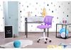 Verstellbarer Bürostuhl, Computerstuhl, Stoffsitz, Bürostuhl, Drehstuhl, ohne Arm, Violett Bild 5
