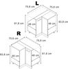 Eck-Küchenschrank für Dachschrägen R-Line Edelgrau 75.6 cm mit 1 Tür Vicco Bild 3