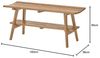 Robas Lund, Sitz-/Garderobenbank BANTRY, Eiche massiv, Natur geölt, V-Form mit Ablage, B/H/T: 100/45/36 cm Bild 3
