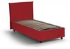 Talamo Italia - Einzelbett Cira, Bettkasten mit Stoffbezug, 100 % Made in Italy, Öffnung vorne, geeignet für Matratzen 90x200 cm, Rot Bild 3