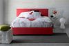 Talamo Italia - Bibiana Doppelbett, Bettkasten mit Stoffbezug, 100 % Made in Italy, Öffnung vorne, inklusive Matratze 160x190 cm, Rot Bild 4