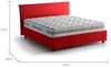 Talamo Italia - Bibiana Doppelbett, Bettkasten mit Stoffbezug, 100 % Made in Italy, Öffnung vorne, inklusive Matratze 160x190 cm, Rot Bild 2
