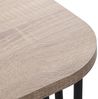 DRW Eingangstisch mit Ablage aus Holz und Metall in Schwarz und Eiche, 120 x 40 x 91 cm, Regal 106 x 28 x 1,8 cm Bild 4