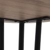 DRW Eingangstisch mit Ablage aus Holz und Metall in Schwarz und Eiche, 120 x 40 x 91 cm, Regal 106 x 28 x 1,8 cm Bild 3