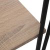 DRW Eingangstisch mit Ablage aus Holz und Metall in Schwarz und Eiche, 120 x 40 x 91 cm, Regal 106 x 28 x 1,8 cm Bild 5