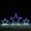 Lights4fun LED-Stern für außen 3er Set Osby LED Stern Stableuchten Weihnachtsdeko außen, Micro LED, Weihnachtsbeleuchtung, Höhe: 34 & 60cm Bild 2