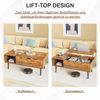 DUMOS Couchtisch Höhenverstellbar, Qualität Wohnzimmertisch, Multifunktionales Coffee Table Ausziehbar, Couchtisch mit Stauraum, Geeignet für Wohnzimmer, Schlafzimmer, Büro (Braun) Bild 4