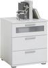 FMD furniture Nachttisch, Spanplatte, Weiß, ca. 45 x 53,5 x 38 cm Bild 4