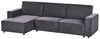 Eckschlafsofa 3-Sitzer ROMEDAL II Stoff Graphitgrau rechtsseitig Bild 4