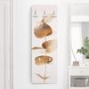 Bilderdepot24 Garderobenpaneel gold Botanik Tropisch Goldener Eukalyptuszweig Design (ausgefallenes Flur Wandpaneel mit Garderobenhaken Kleiderhaken hängend), moderne Wandgarderobe - Flurgarderobe im schmalen Hakenpaneel Design Bild 2