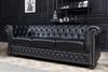 riess-ambiente 3-Sitzer CHESTERFIELD 205cm schwarz, Einzelartikel 1 Teile, Wohnzimmer · Sofa · Kunstleder · Holz · Federkern · Design Bild 2