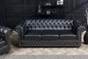 riess-ambiente 3-Sitzer CHESTERFIELD 205cm schwarz, Einzelartikel 1 Teile, Wohnzimmer · Sofa · Kunstleder · Holz · Federkern · Design Bild 3