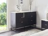 Kommode mit 6 Schubladen GLASTONBURY Marmor Optik Schwarz Bild 2