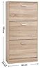 Vasagle Schuhschrank mit 3 Klappen Schuhregal mit 3 Ebenen 60 x 24 x 120 cm (L x B x H) Eichen-Optik von Songmics LBC03NL Bild 3