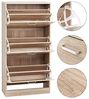 Vasagle Schuhschrank mit 3 Klappen Schuhregal mit 3 Ebenen 60 x 24 x 120 cm (L x B x H) Eichen-Optik von Songmics LBC03NL Bild 5