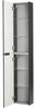 FACKELMANN SBC LUNA Gäste WC Set 4-teilig 55 cm breit, Anthrazit, Waschbecken Keramik Weiß Hahnloch links + LED Spiegel + Hochschrank slim Bild 3