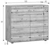 Lomadox Kommode KALAMANTA-69, Massivholz Sideboard Schrank Aufbewahrungsschrank modern in Eiche Bild 3