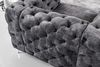 riess-ambiente Chesterfield-Sessel MODERN BAROCK 120cm dunkelgrau · Samt-Sessel mit Federkern-Polsterung (Einzelartikel, 1-St), Chesterfield · Ziersteppung · Rundum-Bezug · Lesesessel · Metallfüße Bild 5