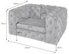riess-ambiente Chesterfield-Sessel MODERN BAROCK 120cm dunkelgrau · Samt-Sessel mit Federkern-Polsterung (Einzelartikel, 1-St), Chesterfield · Ziersteppung · Rundum-Bezug · Lesesessel · Metallfüße Bild 3