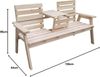 HOME DELUXE Gartenbank REYA – 2-Sitzer aus Holz Bild 3
