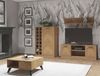 Wohnzimmer-Set Wohnwand Cozy 4-teilig Eiche Rustikal teilmassiv Bild 3