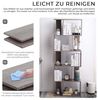 Rebecca Mobili Modernes Bücherregal, Regal Grau Von MDF Holz, Mit 5 Regalen, Büro-Schlafzimmermöbel - Maße: 169 x 60 x 24 cm (HxBxT) - Art. RE6400 Bild 5