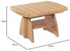 Funktionstisch Calogera höhenverstellbar und ausziehbar 90(130,5) x 65 x 56-75 Couchtisch massiv Eiche 16029 Bild 2